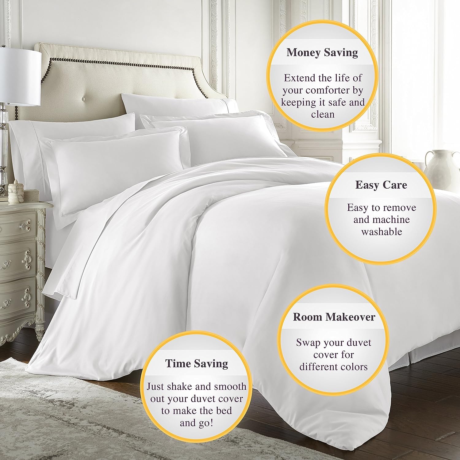 Amazon.com: 100% Egyptian Cotton Duvet Cover, 1 Pieces 500-TC
